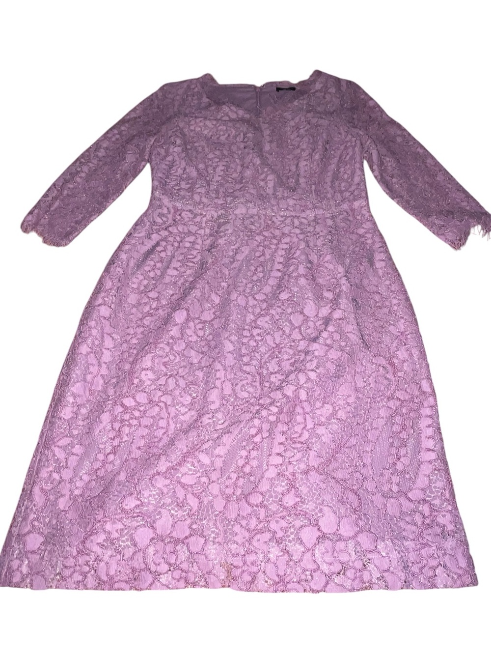 Talbots Lavender Lace Fit-and-Flare Dress. Size 2P